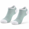 Chaussettes basses 35-38 en maille vert menthe et blanc pour sport respirantes