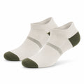 Chaussettes basses 35-38 en maille blanc/vert olive style sportif