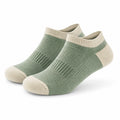 Chaussettes basses 39-42 en maille vert sauge et beige respirantes