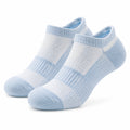 Chaussettes 43-46 en maille textile bleu clair et blanc pour sport style socquette