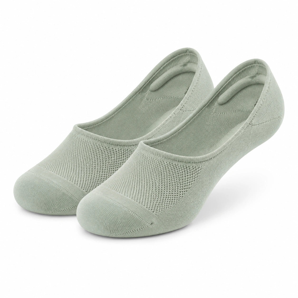 Chaussettes invisibles 43-46 en textile vert sauge - maille respirante pour usage quotidien