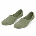 Chaussettes invisibles 35-38 en maille textile vert sauge - coupe basse pour chaussures