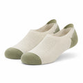 Chaussettes invisibles 39-42 en maille beige et vert sauge - légères pour usage quotidien