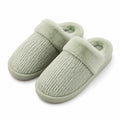 Chaussons d'intérieur 38/39 en textile vert sauge à col doux