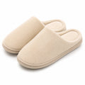 Chaussons d'intérieur 40/41 en textile côtelé beige à enfiler