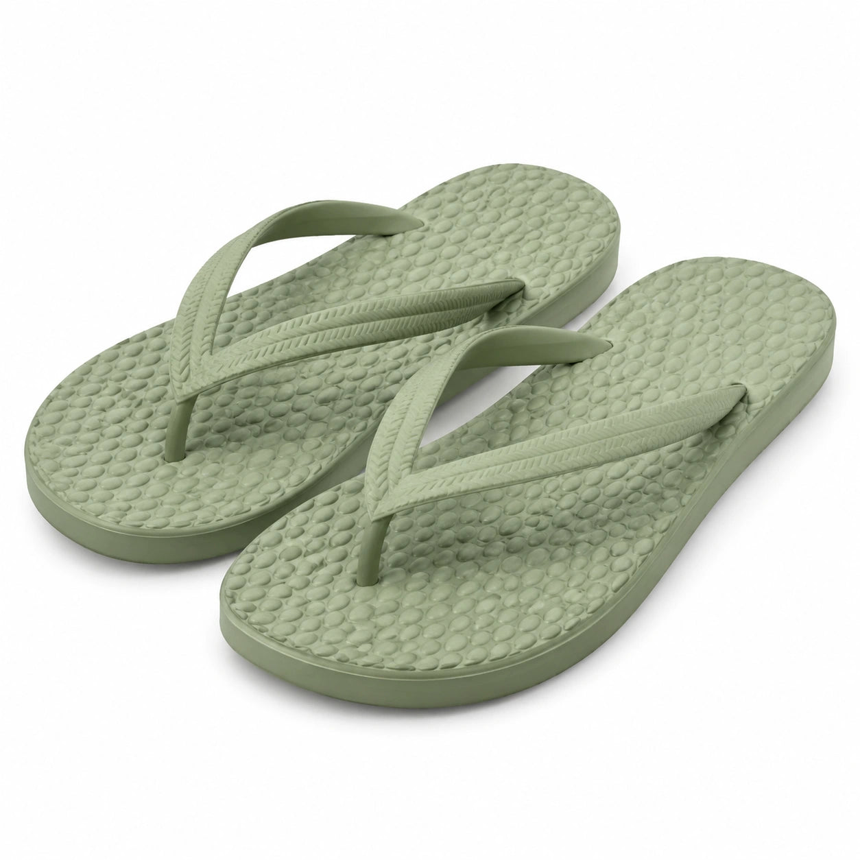 Tongs 38/39 en EVA vert sauge à semelle texturée pour plage et piscine